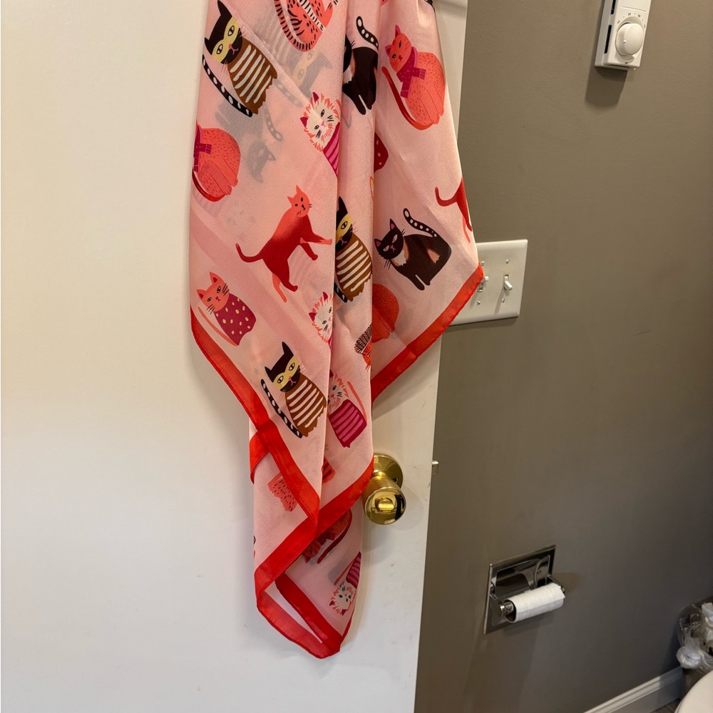 Large silk blend scarf